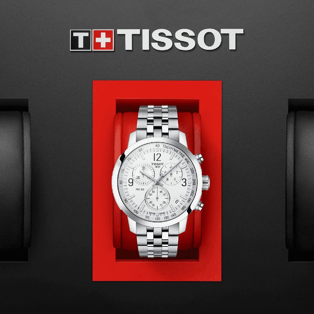 TISSOT ティソ PRC200クロノグラフ 20気圧防水 - 腕時計(アナログ)
